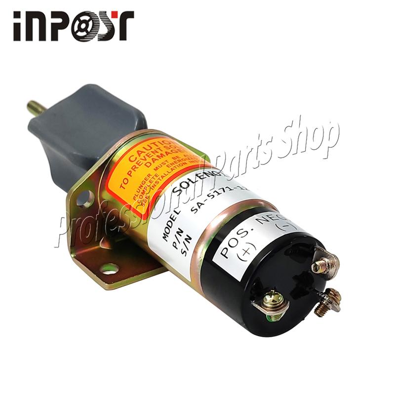 12V SA-5171-12 Fuel Shut Off Solenoid For Bobcat For Kubota For Yanmar 1502-12C3U1B1S1A 12V