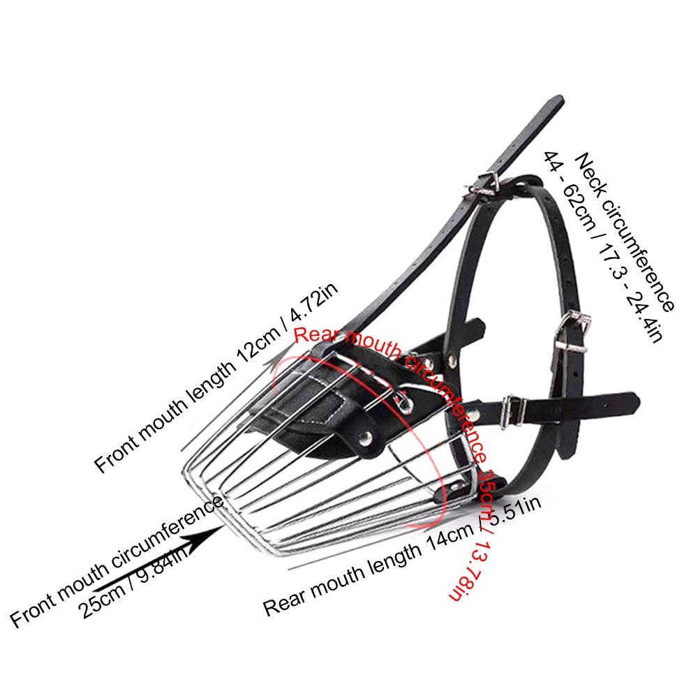 Adjustable Strap Metal Basket Muzzle Iron Frame Bite Proof Muzzle Anti Eat Muzzle Walking Outside