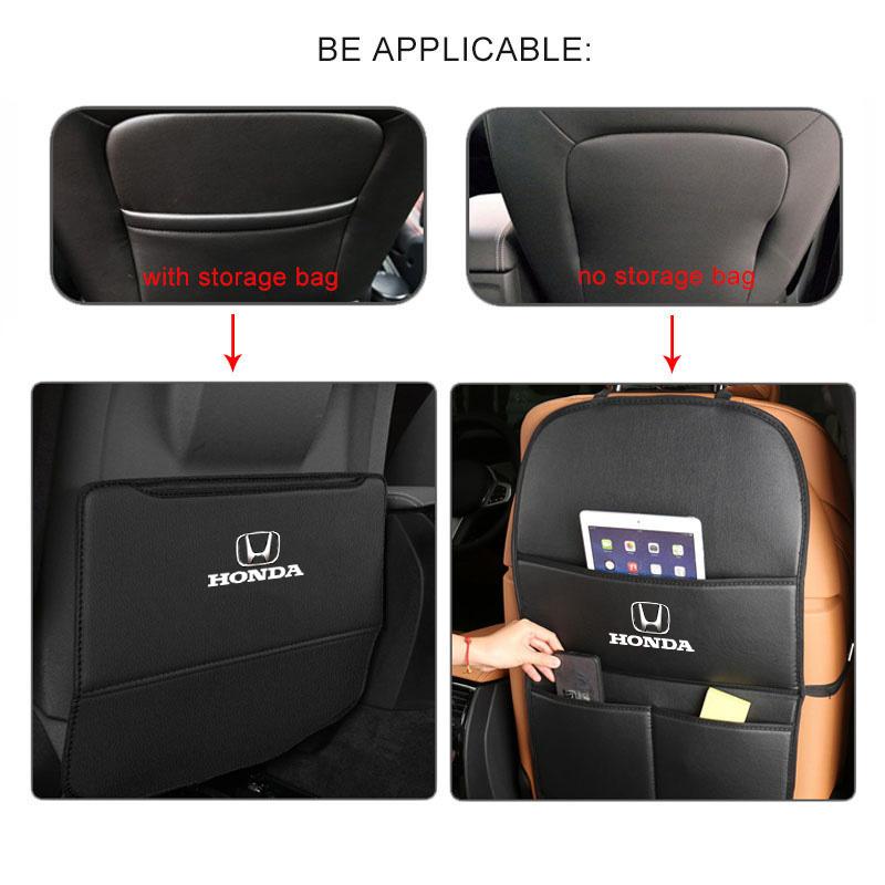Leather Car Seat Anti Kick Pad Protective Cover Auto Accessories For Honda Civic Fit Jazz Accord Pilot CRV Odyssey Passport City RA8
