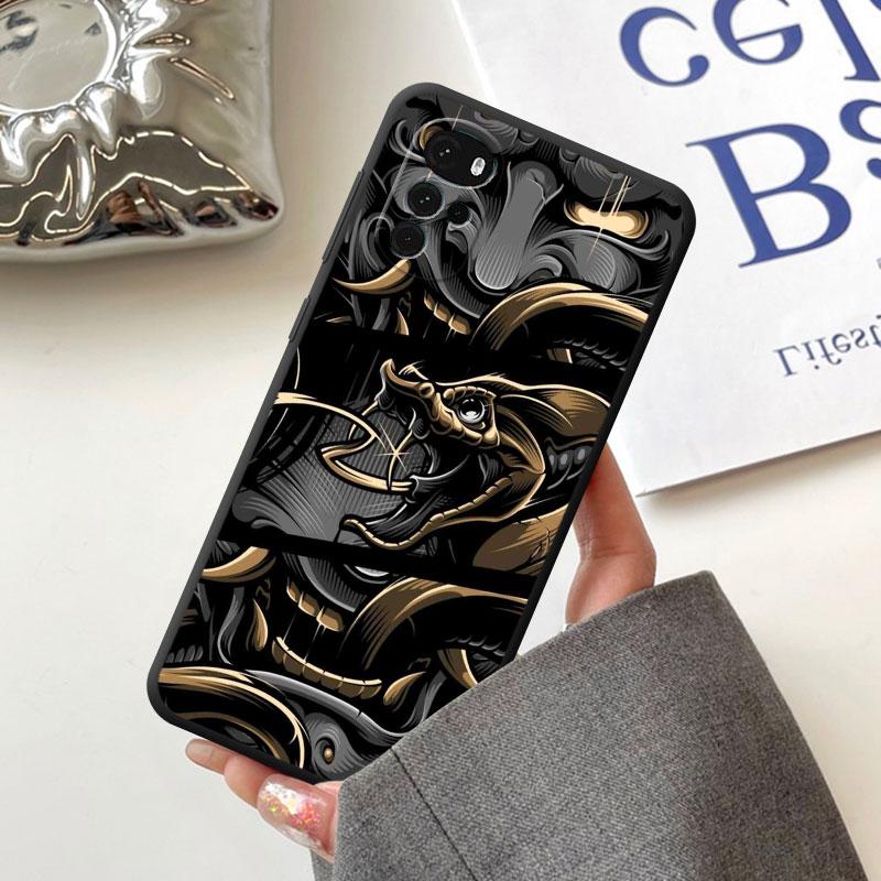 Samurai Oni Mask Case for Motorola Moto G60 G9 Power Lite G31 G32 G200 G52 G72 G50 G30 G51 G71 5G G22 Cover TPU Soft