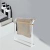 Double Bar Free Standing Towel Rack Metal Washcloth Dishcloth Hanger Towel Drying Rack  for Home