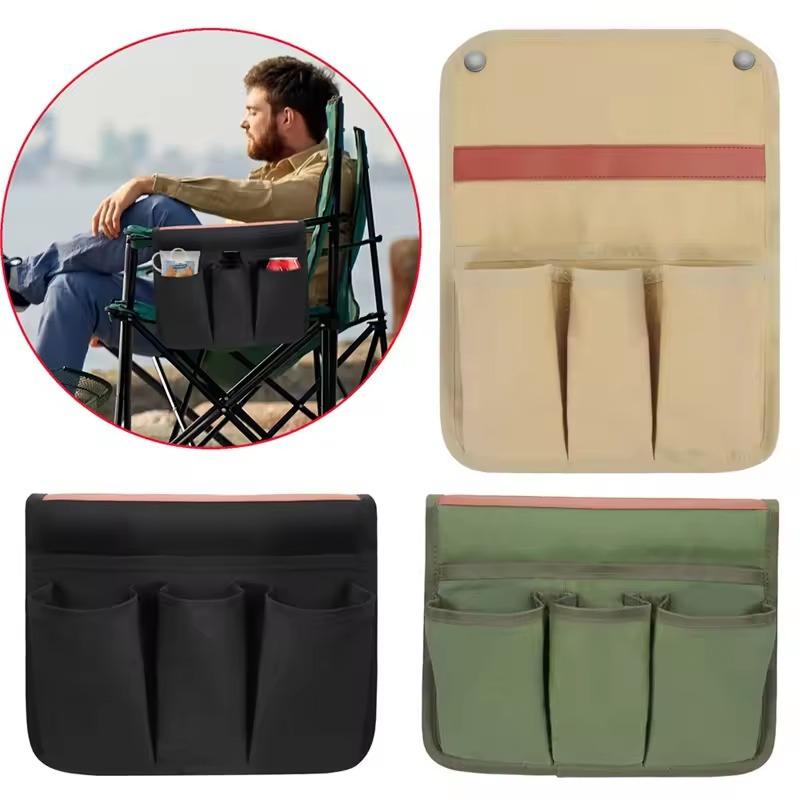 1 Stück Campingstuhl Armlehnen Aufbewahrungstasche Canvas Faltstuhl Organizer Seitentasche Beuteltasche für Outdoor Camping Picknick Angeln Tasche