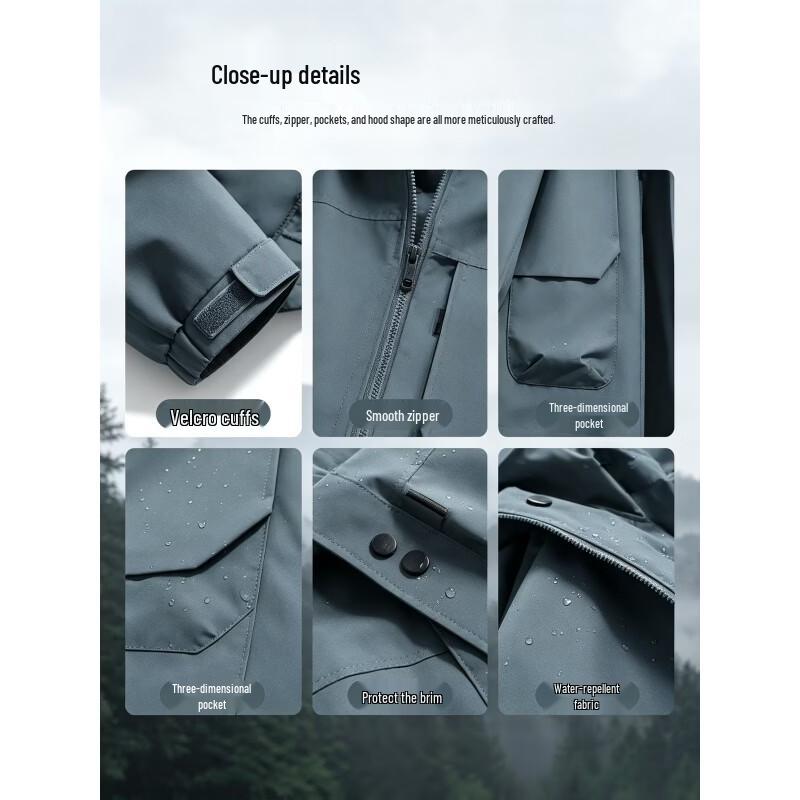 PATAVINITY Outdoor Waterproof Windbreaker Jacket