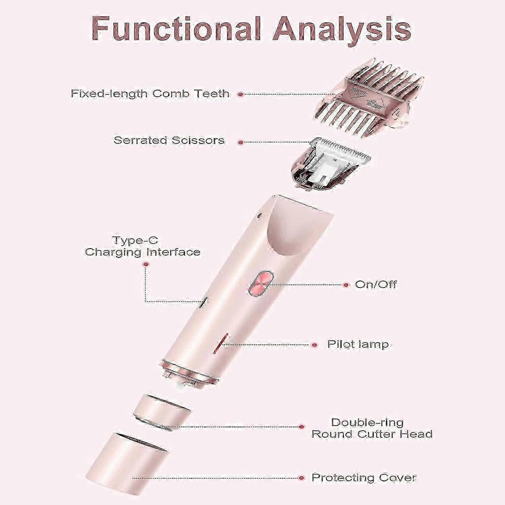 Glow Aura Bikini Shaver, GlowShave 2 1 female body shaving machine (pink)