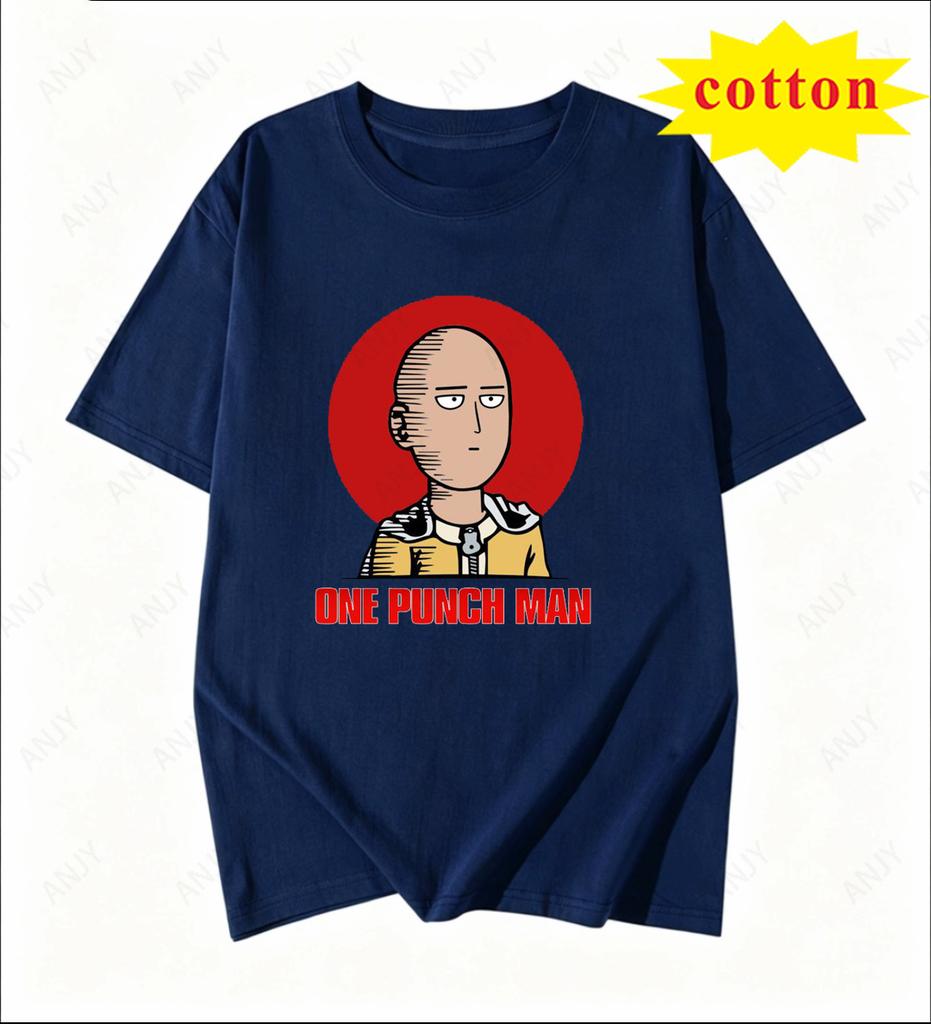 One Punch Superunisex Character Commemorative Tshirt Classic Japanese Hot Blooded Anime Male Female Same Cotton Short Sleeve