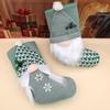 Christmas Stocking Decorations Green Christmas Knitted Dwarf Socks Christmas Tree Ornaments Festive Candy Bag For Coin Toys
