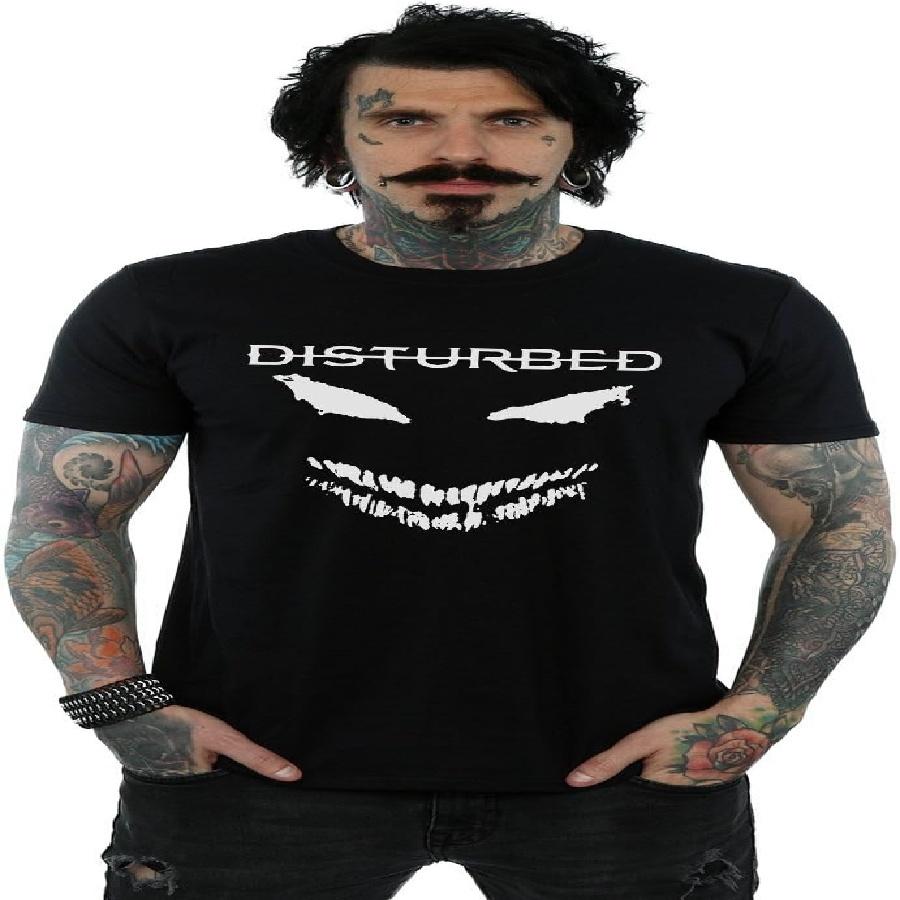 Disturbed Men s Scary Face Candle T-Shirt S