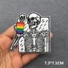 Embroidered Patches On Clothes Punk Patches For Clothing Diy Skull Stripes Stickers Cartoon Patches Appliques Badges