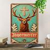 Vintage Jagermeister Metal Tin Sign Retro Aluminum Wall Art Home Bar Decor
