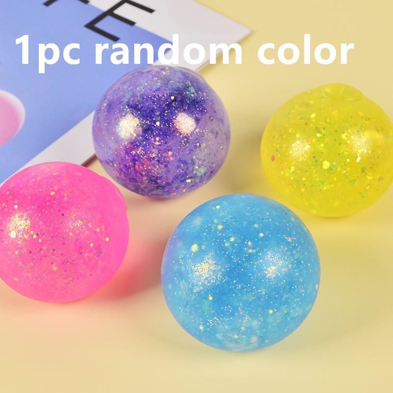 

Kids Counter-Stress Plush Tpr Gentle Rebound Sequins Maltose Pinch Toy Stress Relief Elastic Squeezing Colored Cat Paw Decompression