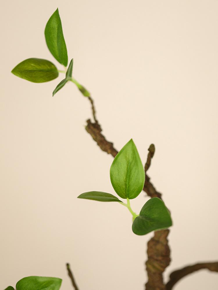 Minimalist Zen Azalea Arrangement: High-End Artificial Potted Plant for Living Room Decor