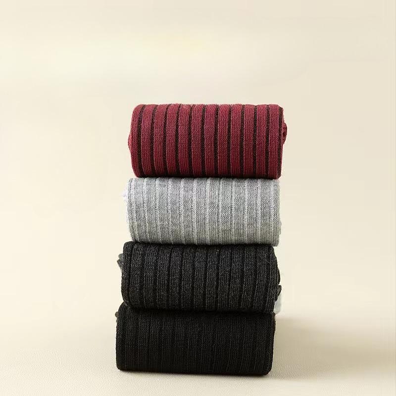 1 Pereche Ciorapi Dama de Înaltă Calitate Ciorapi Calduroși peste Genunchi Jambiere din Bumbac Moale Ciorapi Lungi cu Dungi Ciorapi Lungi până la Coapsă Ciorapi Lungi