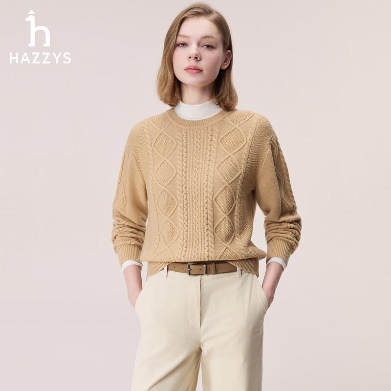 HAZZYS Women's Cable Knit Wool Blend Pullover