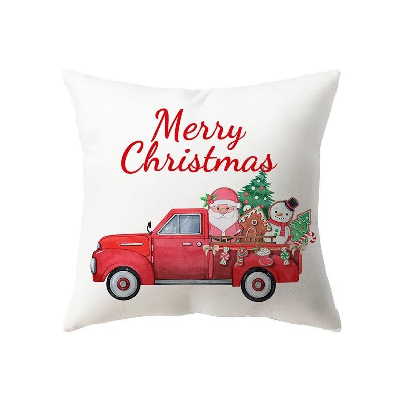 Christmas Themed Pillowcases Car Accessories Office Santa Claus Living Room Sofa Home Pillowcases