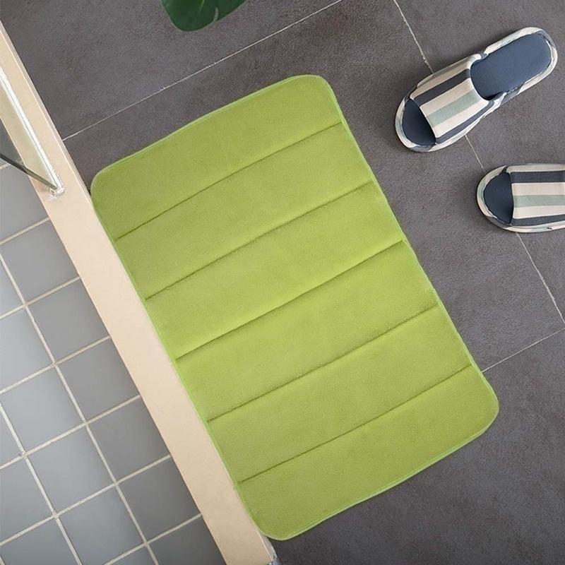 Water Absorption Bath Mat Bathroom Rug Coral Fleece Memory Foam Bathroom Mat Kitchen Door Floor Mat Carpet 40x60cm/40x120cm