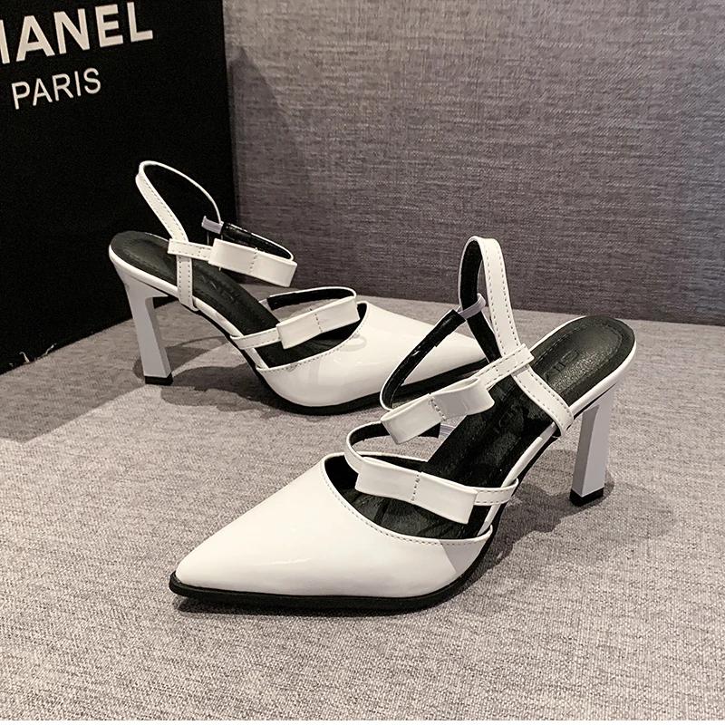 2025 Summer High Heel Women Sandals Fashion Pointed Toe Singbacks Shoes Ladies Elegant Party Dress Sandalias