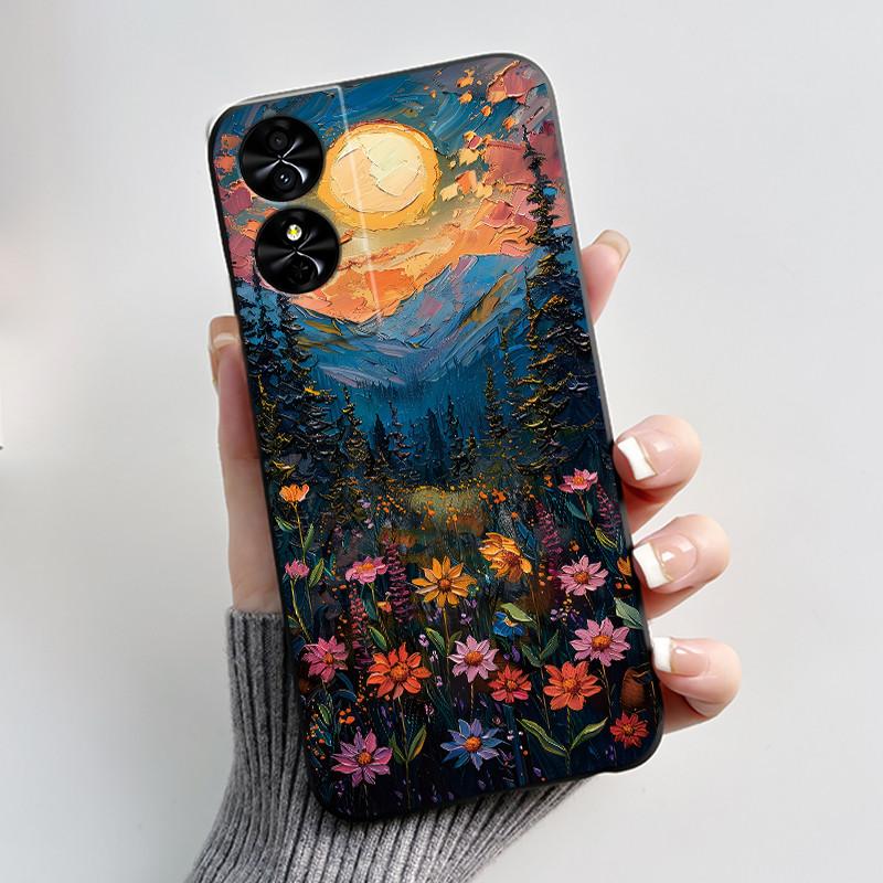 New Popular Phone Case For TCL 50 SE/40 NxtPaper 4G Cover Beautiful Silver Beach Design Shockproof Soft Silicone Black Casing