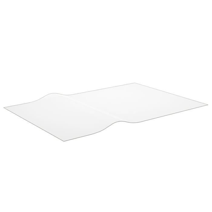 Protecteur de table - Transparent - 140x90 cm - 2 mm - PVC - Imperméable et lavable