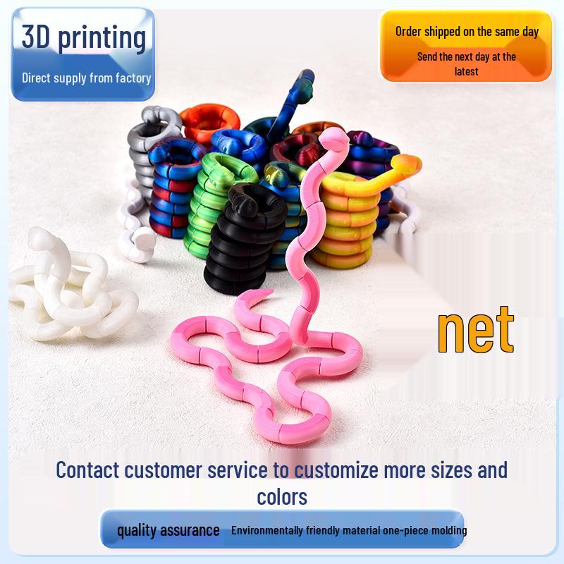

Best-Selling 3D Printed Snake Toy Ornament