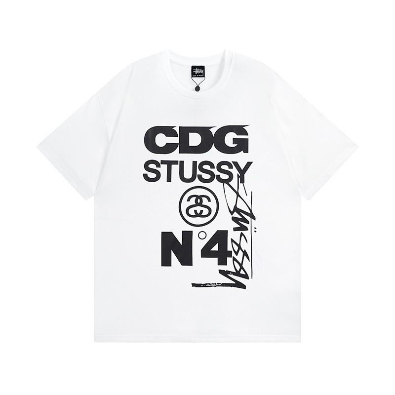 Pánské tričko s krátkým rukávem Volný střih Kulatý výstřih Potisk písmen Neformální Street Style Top pro páry