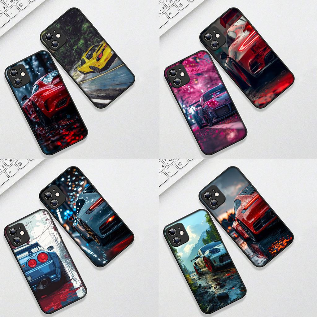 Supercar Super Car Cartoon Taillights Phone Case for Xiaomi Redmi Note 12 11 10 A3 Pro 10A 10C 12C Note12 5G 4G Protective Cover