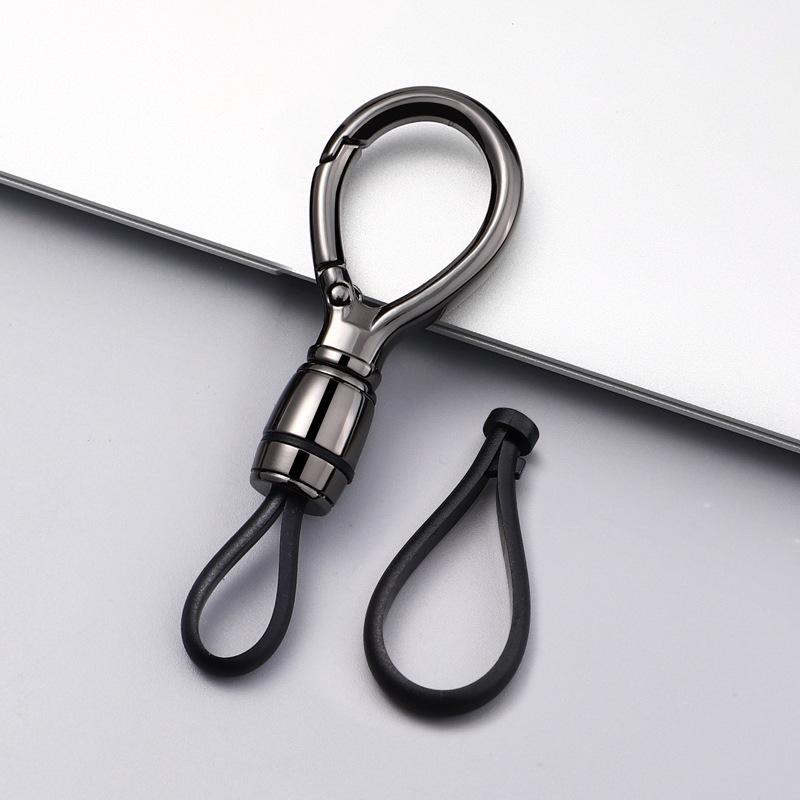 Simple Alloy Car Keychain Pendant for Men & Women – Anti-Loss Lanyard for Keys