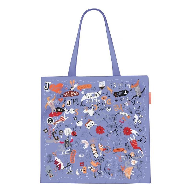 Printed Canvas Bag Women's Hand Bag Large Capacity Student Tutoring Shoulder Bag