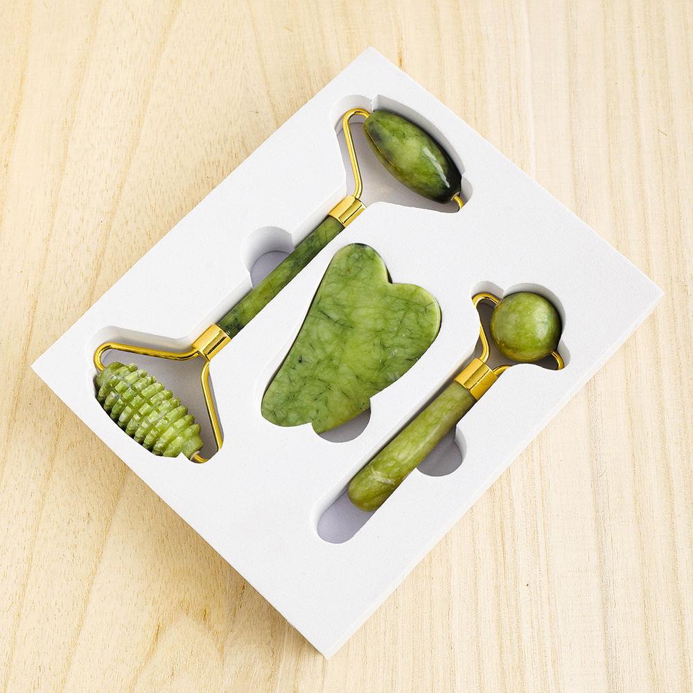 Natural jade roller scraping board, Xiuyu horn scraping board, jade face massager xiuyu scraping board