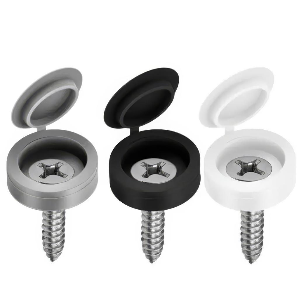50 Black/white Self Tapping Screw Covers, Securely Fastened, Hidden Cover, Suitable for Furniture and Cabinet Installation