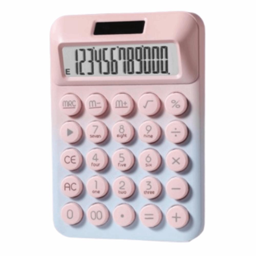 

High-value 12 Digits Calculator Candy Color Student Calculator School/Office синий