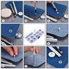 Grommet Tool Kit 100 Sets Grommets Eyelets 6mm Inside Diameter Silver for Clothes Shoes Bag Leather Crafts Clothing Accessories