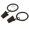 12 Curtain Rings Made of Coated with Clips, 25 Mm / 32 Mm Diameter