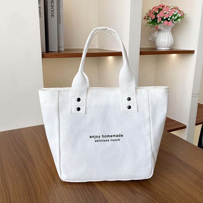 Chic Street Style Large Capacity Canvas Tote Bag For Daily Use In Multiple Colors