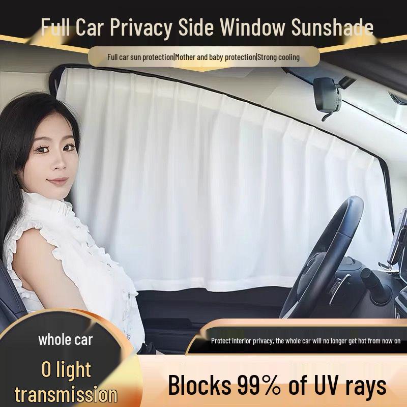 Car Window Sunshade Curtains - Clip-on Baby Privacy & Insulation for Summer.