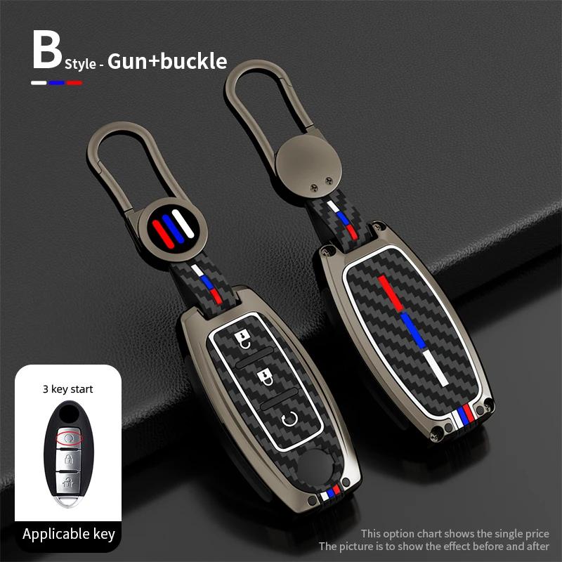 Zinc Alloy Car Key Case Cover 2/3/4/5 Button For Nissan Rogue Altima Maxima Sentra X Trail Patrol Murano Pathfinder Armada Versa