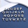 Rhinestone Letter Beads Alloy A To Z Charms Slide Letter Charms Small Spacer Beads for DIY Jewelry Making Keychain Cell Phone Chain Bracelet Craft