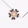 Shimmering Rhinestones Flower Brooch Multi Use Scarf Pin For Jackets Blouses Elegant Women Accessories Gift