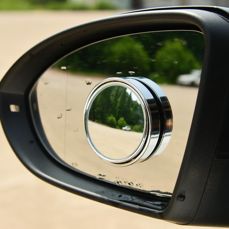 360° Rotating Adhesive Rearview Blind Spot Mirrors (Set of 2) for Enhanced Car Field of View