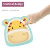 Bamboo Fiber Children'S Tableware Kids Plates Toddler Cutlery