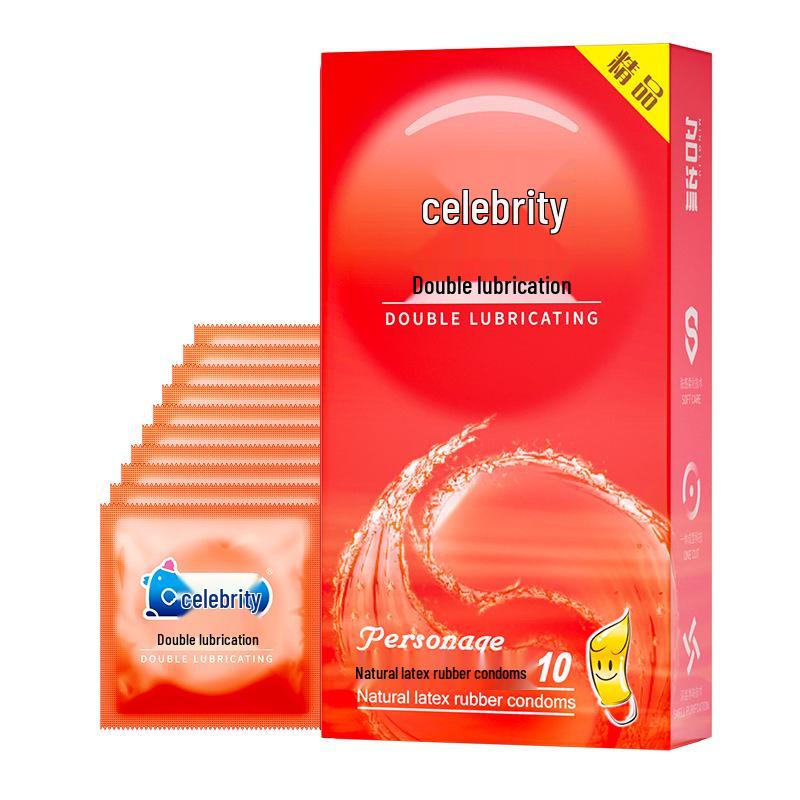 Celebrity Ultra-Thin Dynamic Threaded Condoms: Smooth, Liquid Lubricated, 0.02mm for Stylish, Enhanced Experience.