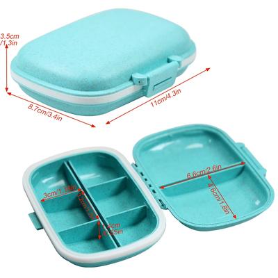 1Pc Travel Pill Organizer,8 Compartments Portable Pill Case,Small Pill Box for Pocket Purse Portable Medicine Vitamin Container