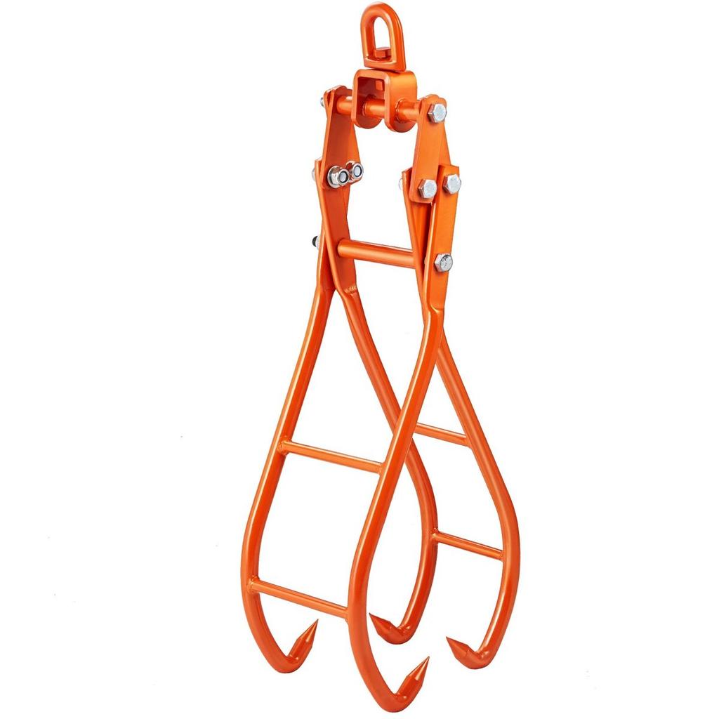 Timber Claw Hook, 36 inch 4 Claw Log Grapple for Logging Tongs, Swivel Steel Log Lifting Tongs, Eagle Claws Design with 3307 lbs/1500 kg Loading