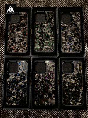 Magnetic Real Forged Carbon Case for 17 17Air 16 15 14 13 12 11 Pro Max 16+ 15+ Protective Phone Back Cover with MagSafe