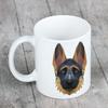 Owczarek Niemiecki, Alsatian I -Kubek Ze Zdjęciem I Napisem Geometryczny Pies Art-Dog
