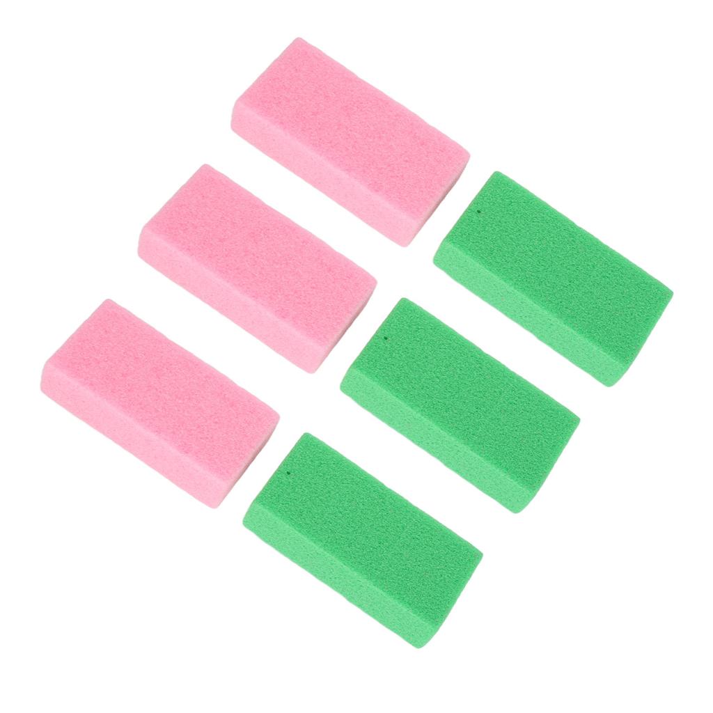 6pcs Pumice Stone Removing Hard Skin Callus PU Foam Exfoliation Pedicure Scrubber Pumice Stone Pink Green