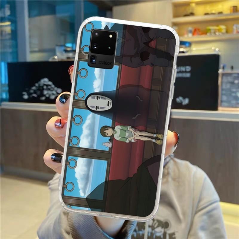 Studio Ghibli Chihiros Reise ins Zauberland Telefon Fall Für Samsung Galaxy S10 S21 S22 Plus Ultra A91 A51 A21S A12 Transparent Telefon Abdeckung