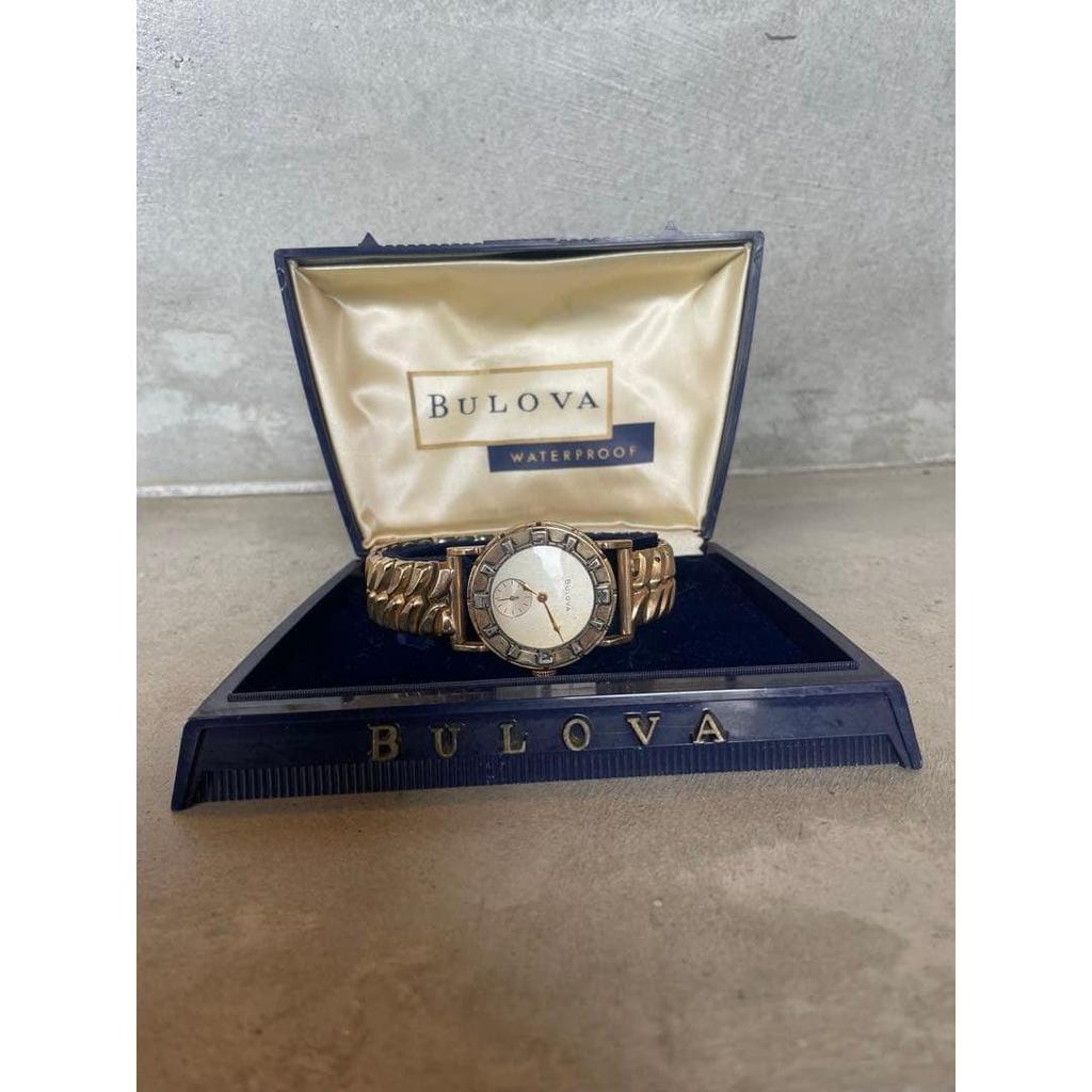 Used Mint condition 1950s 10K BULOVA antique manual-wind wristwatch