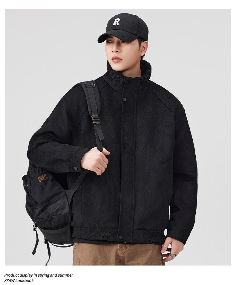 Mu Yuan Men's Retro Leather and Fur Lambswool Jacket - Winter Collection