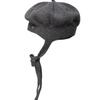 Brown Hat Tricot Ribbon Beret - Grey
