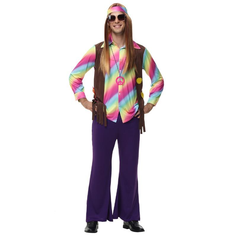 New Vintage Disco Hippie Adult Hip Hop Party Stage Suit